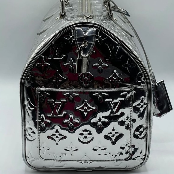 Louis Vuitton Limited Edition Silver Monogram Miroir Speedy 35 - Picture 2 of 16